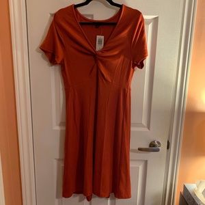 Brand NWT Torrid Ribbed Orange Dress Size 0 / 12